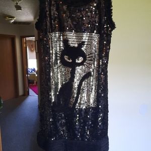 Sequined cat dress